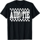Retro Lightning Auntie Checkered Funny Auntie Men T-Shirt - T-Shirt | Black