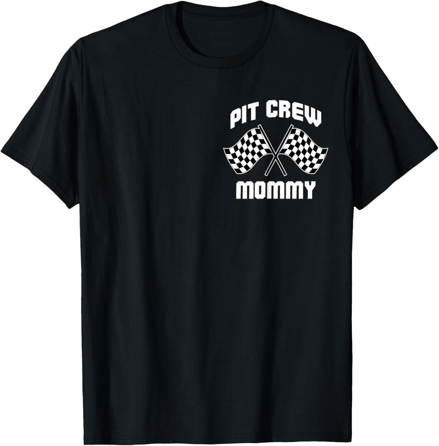 Pit Crew Mommy Hosting Race Car Birthday Parties Party T-Shirt - T-Shirt | Black
