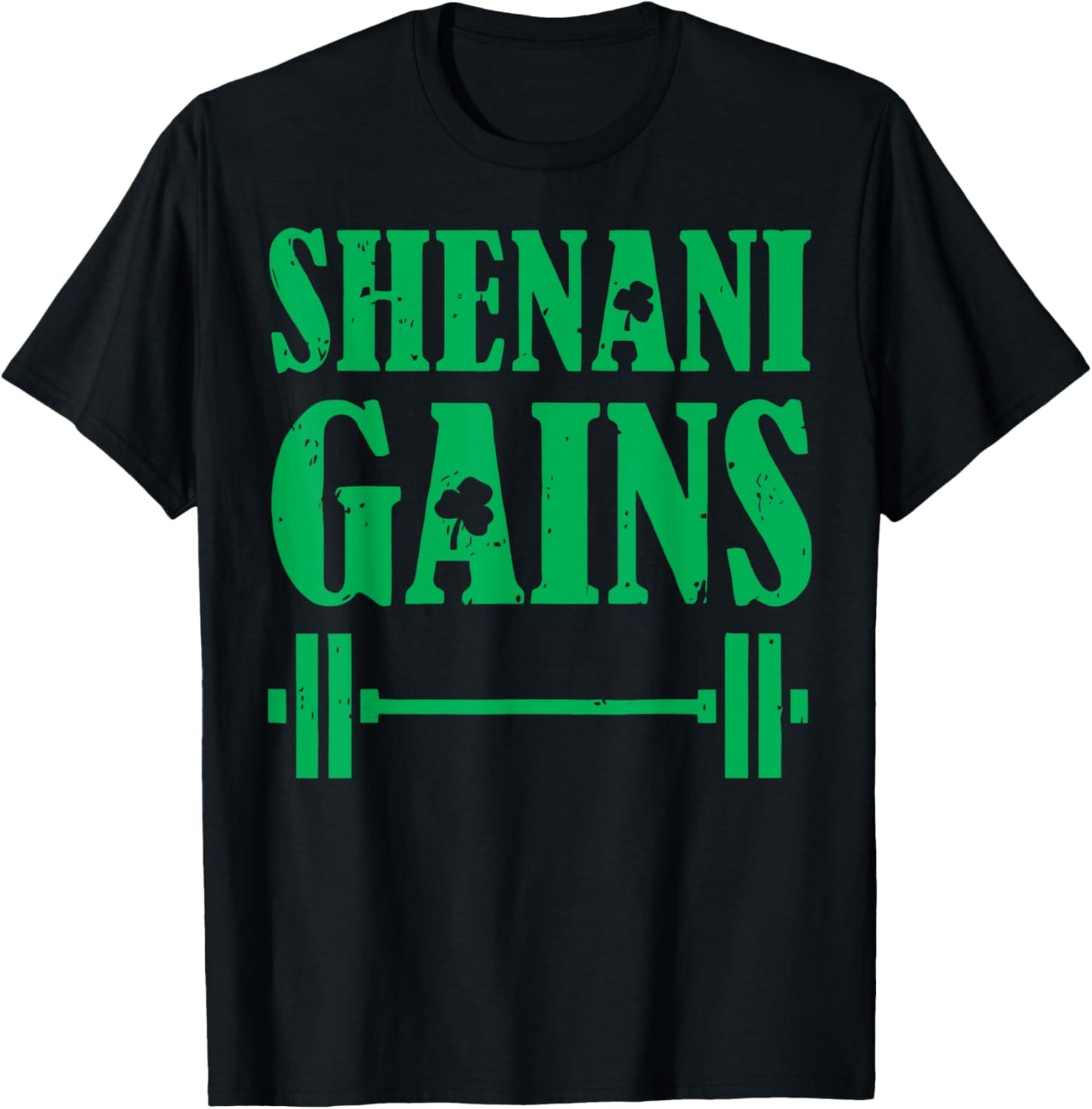 Shenanigans Gym St Patricks Squat Weight Workout T-Shirt - T-Shirt | Black