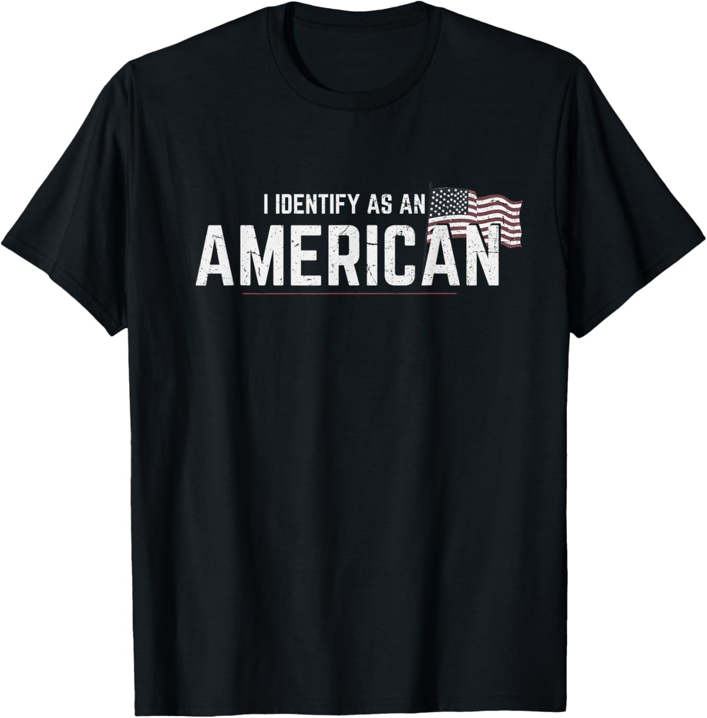 I Identify As An American Flag Men T-Shirt - T-Shirt | Black