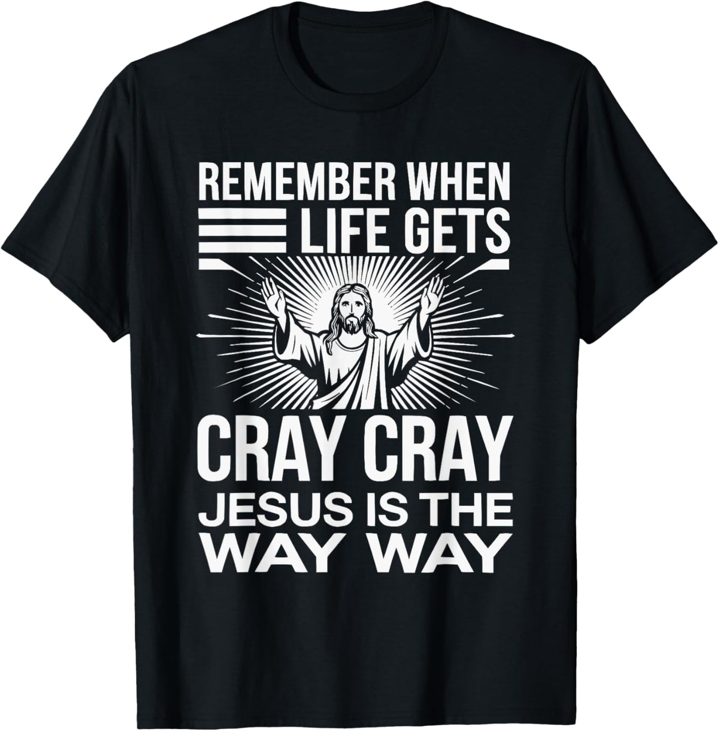 Funny Jesus Christ Religious Christian Believer Christianity T-Shirt - T-Shirt | Black