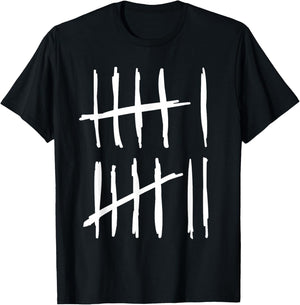 Six Seven 6 7 Tally Marks 67 Meme 6-7 Numbers Funny School T-Shirt - T-Shirt | Black