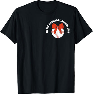 In My Baseball Sister Era Groovy Baseball Sister T-Shirt - T-Shirt | Black