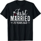 Just Married 25 Years Ago Men Women 25th Wedding Anniversary T-Shirt - T-Shirt | Black