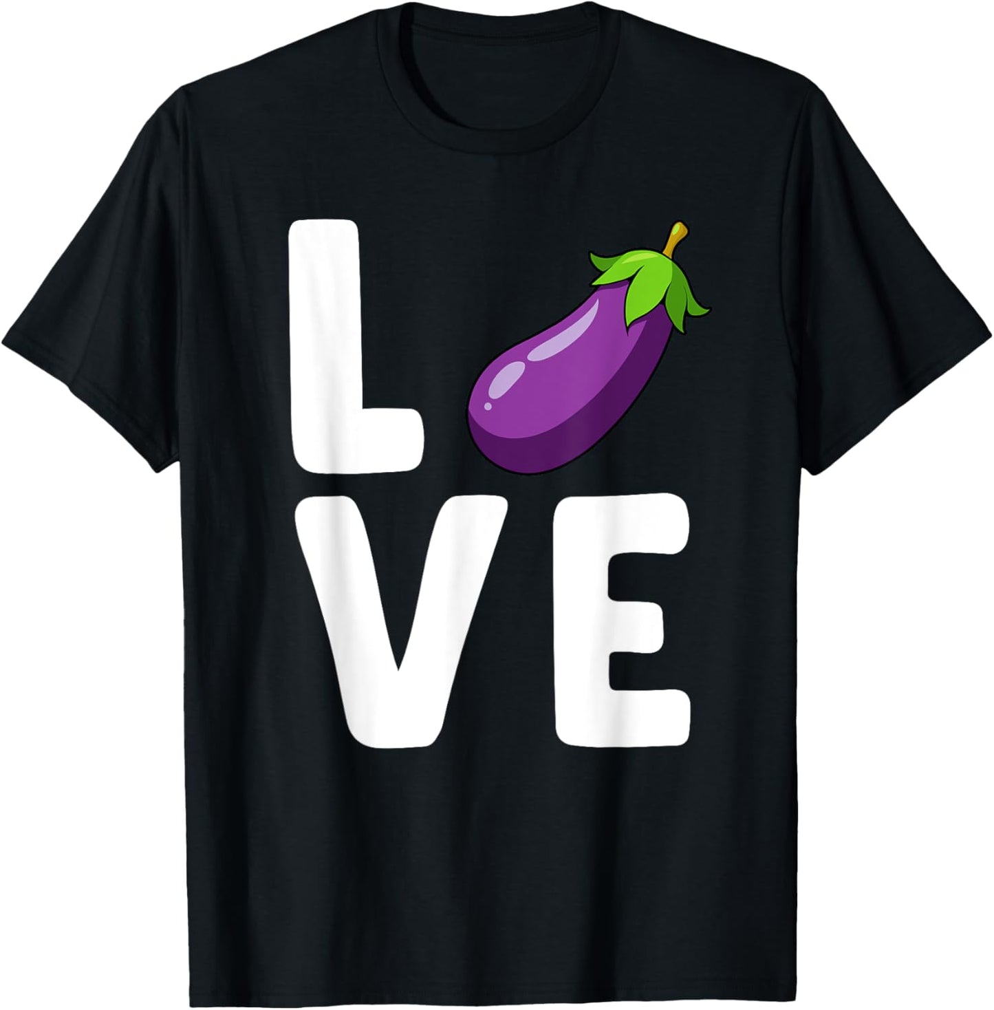 Eggplant Art Women Kids Veggie Vegetable Eggplant T-Shirt - T-Shirt | Black