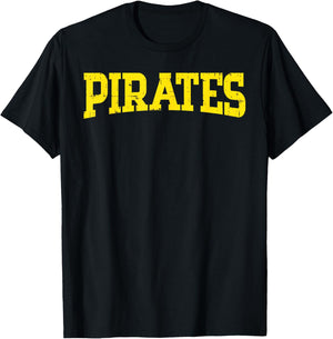 Pirates Vintage Buccaneer Sea Crew Costume Men Women Kids T-Shirt - T-Shirt | Black