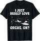 Funny Orca Whale Design Women Girls Boys Orca Lover T-Shirt - T-Shirt | Black
