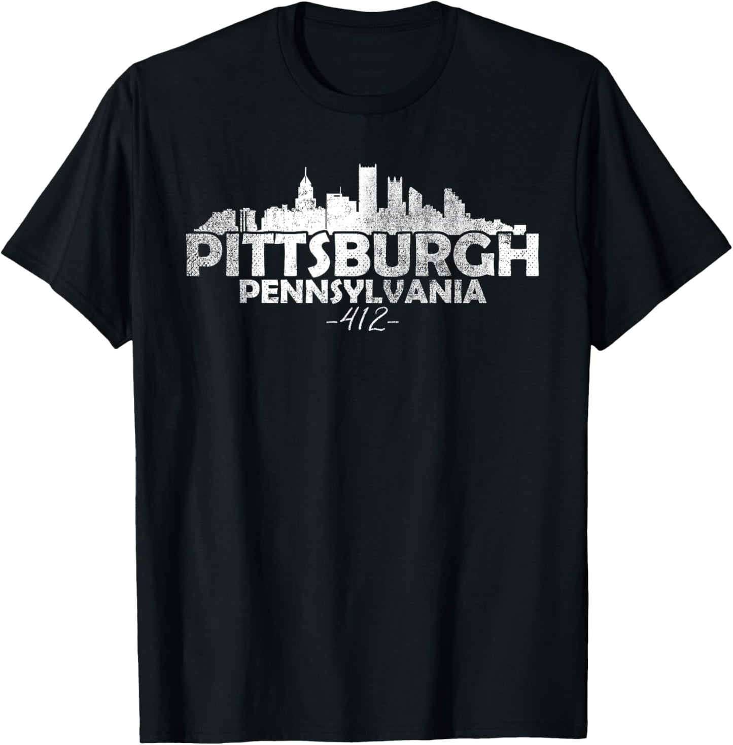 Pittsburgh Pennsylvania PA | skyline T-Shirt - T-Shirt | Black