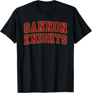 Gannon University Knights Retro Men Women Boys Girls T-Shirt - T-Shirt | Black