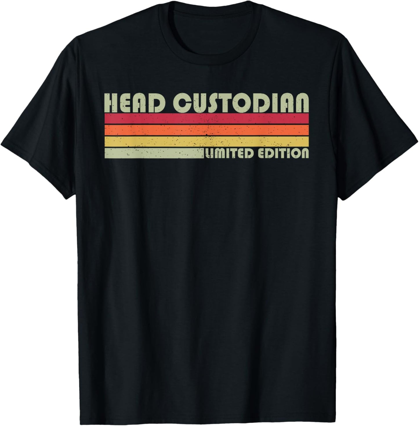 Head Custodian Vintage School Custodian Limited Edition T-Shirt - T-Shirt | Black