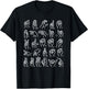 ASL Sign Language Apparel & ABC Sign Language Chart Teacher Hand Letter Alphabet ASL for Kids & Students, , Black, Small, Short Sleeve, Retro Style, Letter Print T-Shirt - T-Shirt | Black