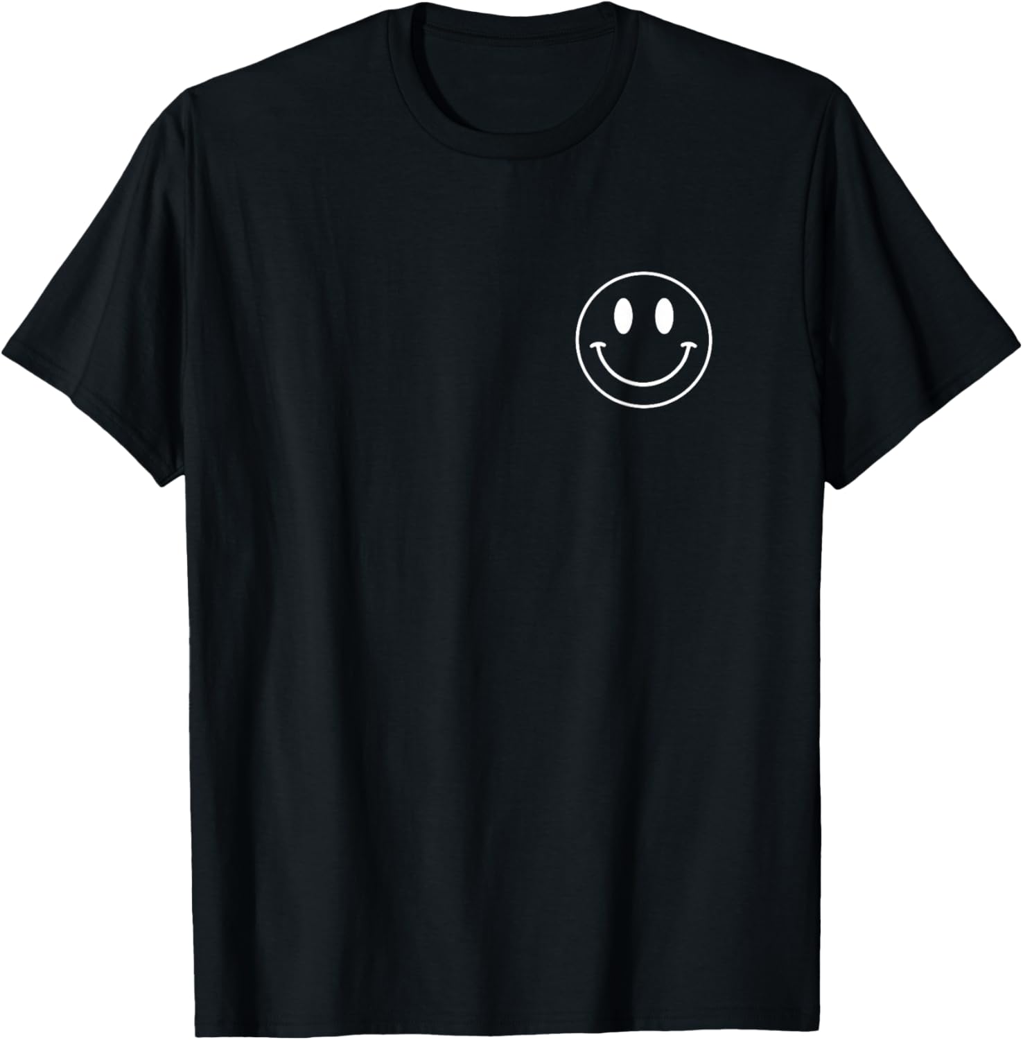 70s 80s Happy Smile Face Shirt Cute Happy Peace Smiling Face T-Shirt - T-Shirt | Black