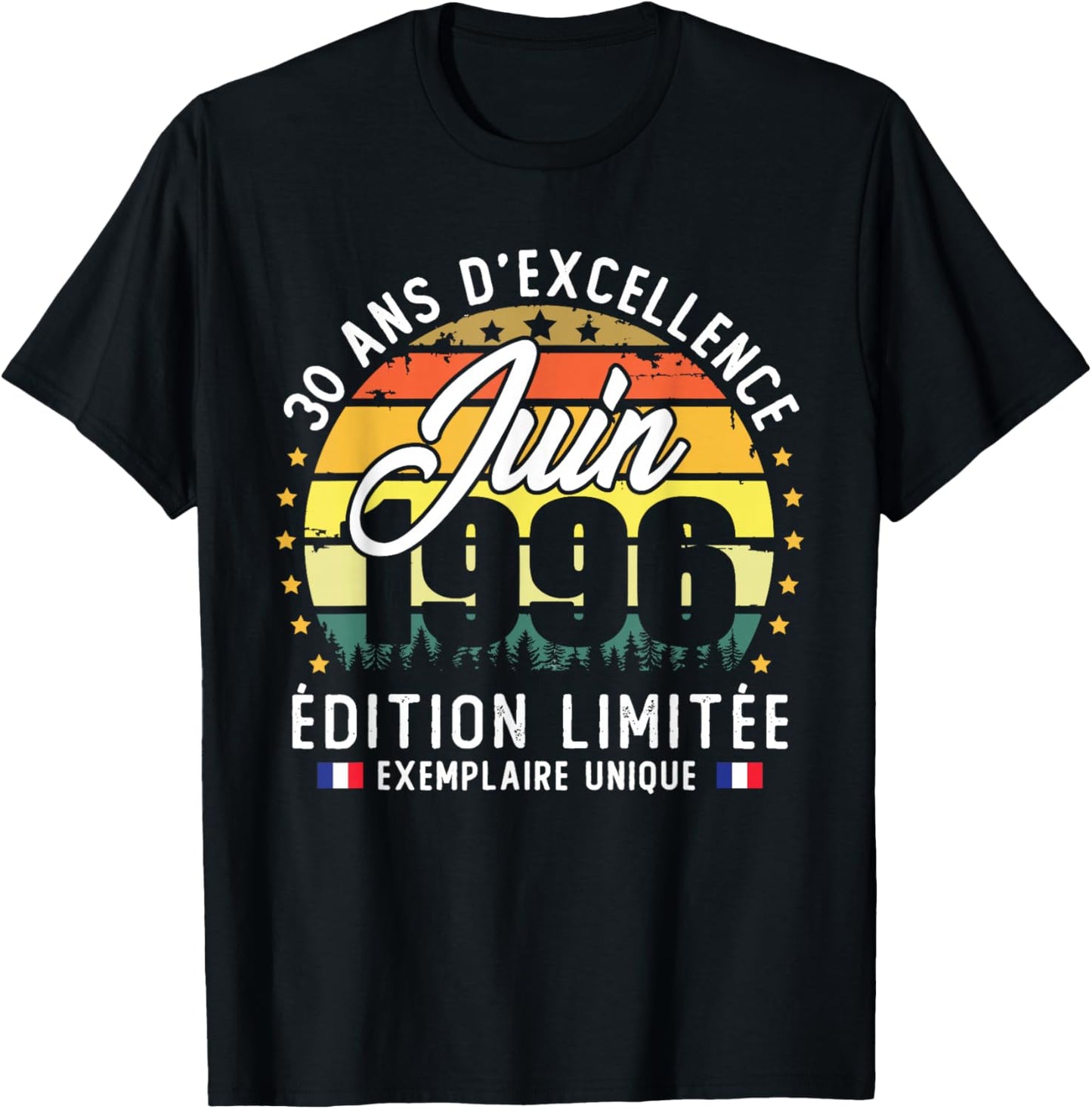 Vintage Juin 1996 Cadeau d'anniversaire 30 Ans Homme Femme T-Shirt - T-Shirt | Black
