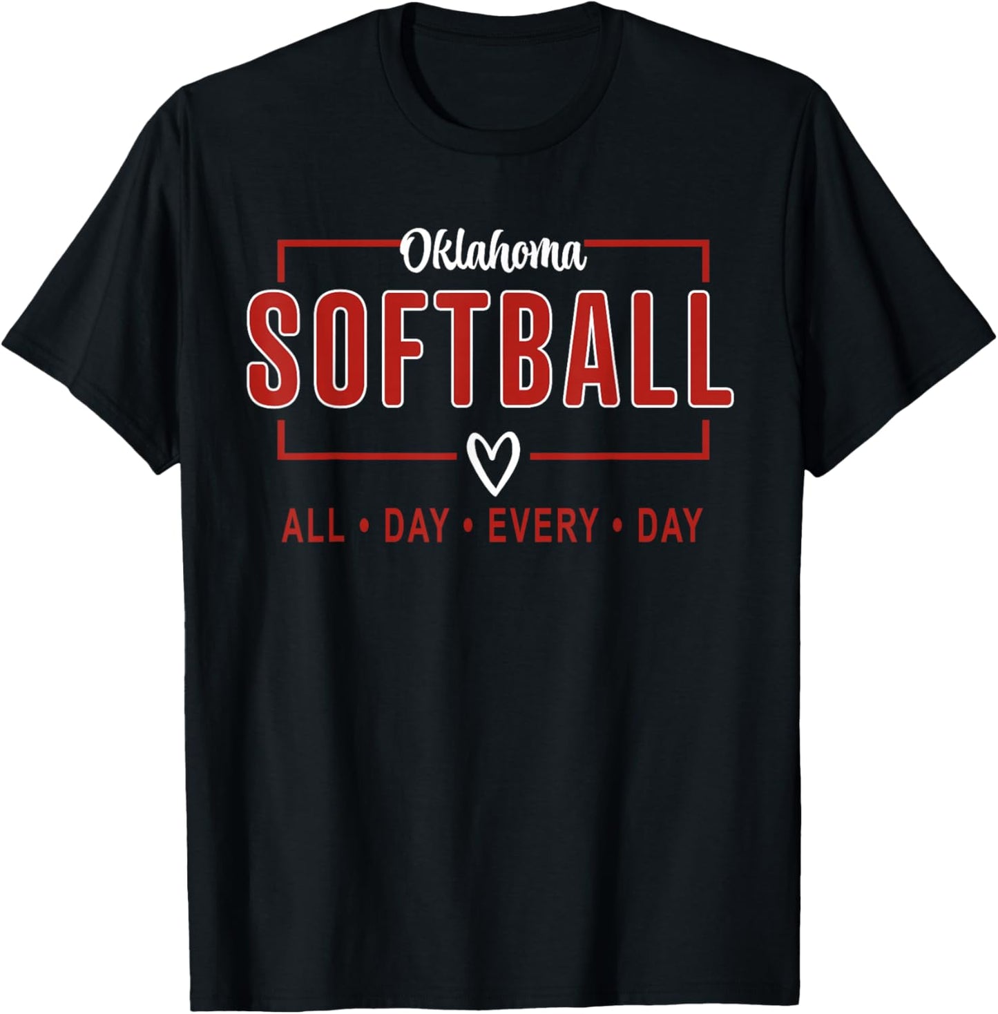 Oklahoma Softball Vintage Kids Team Retro Softball Fan T-Shirt - T-Shirt | Black