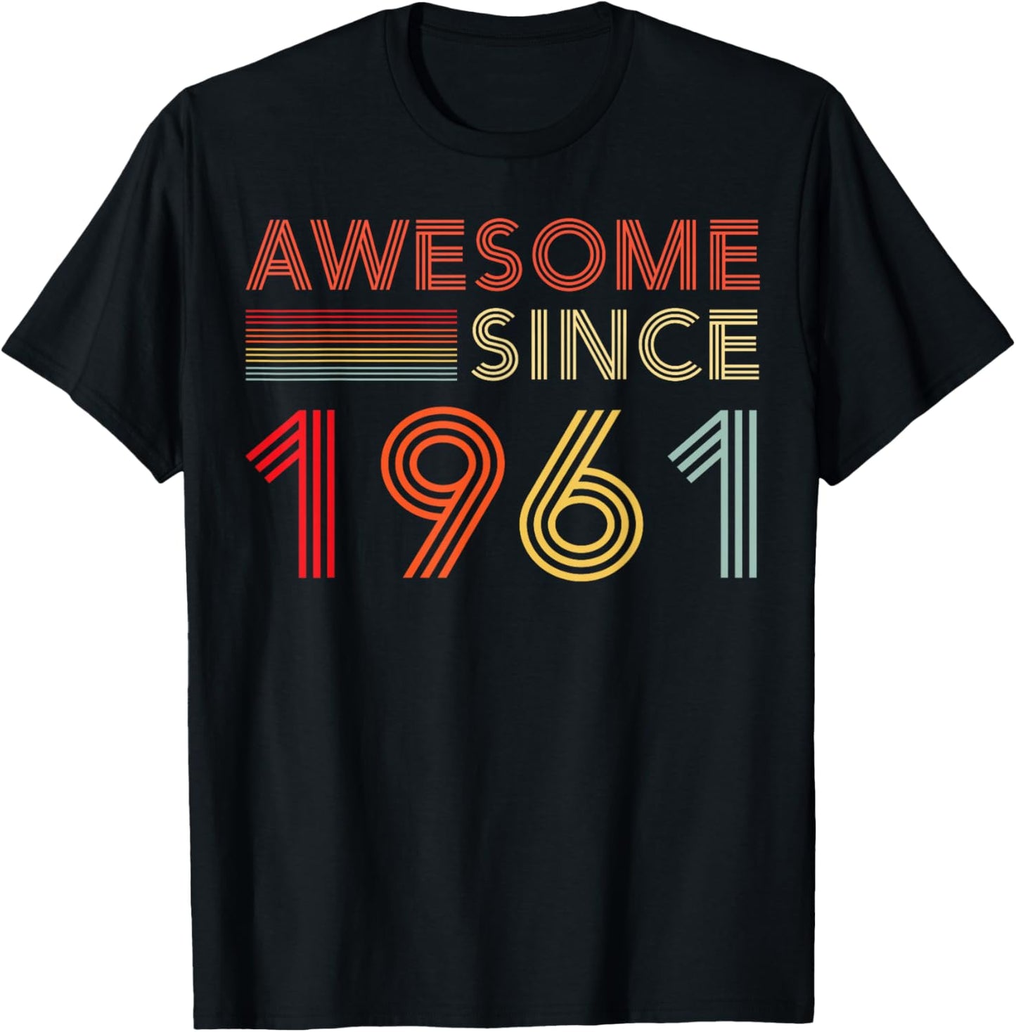 Awesome 65 Birthday Decorations Men 65yr 1961 65th Birthday T-Shirt - T-Shirt | Black