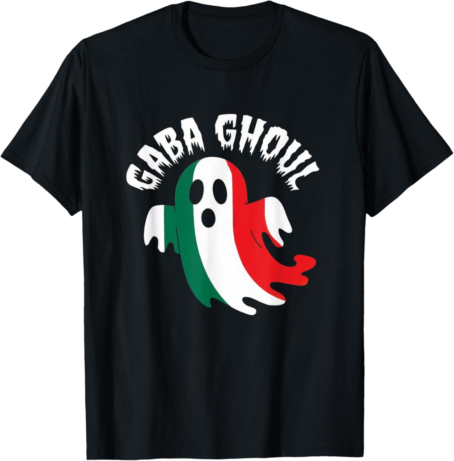 Halloween Gaba Ghoul Ghost Funny Italian Gabagool Pun T-Shirt - T-Shirt | Black