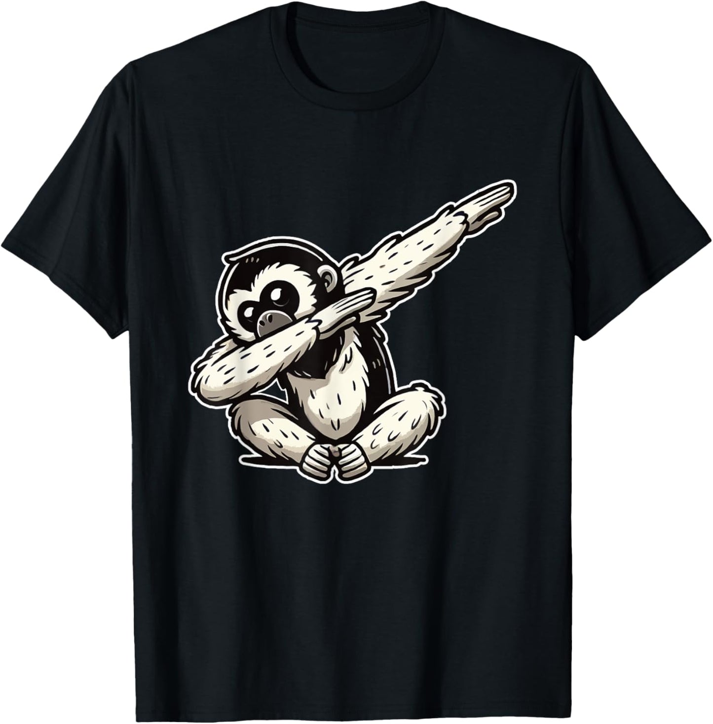 Gibbon Monkeys Funny Gibbon Monkey T-Shirt - T-Shirt | Black