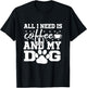 All I Need Is Coffee and my Dog Coffee Lovers Quote T-Shirt - T-Shirt | Black