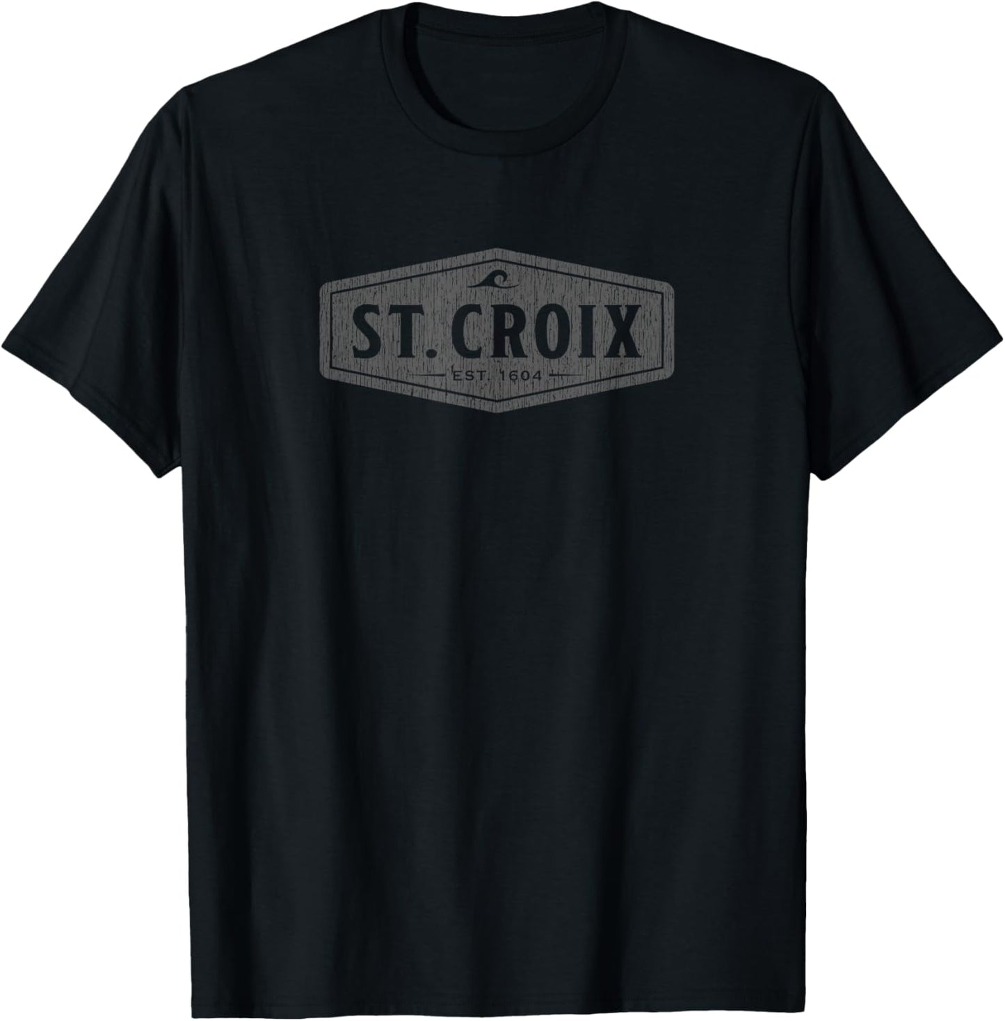 St Croix Waves Vintage Girls Boys Souvenir T-Shirt - T-Shirt | Black