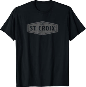 St Croix Waves Vintage Girls Boys Souvenir T-Shirt - T-Shirt | Black