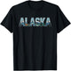 Alaska - Retro Vintage Travel Outdoors Mountain T-Shirt - T-Shirt | Black