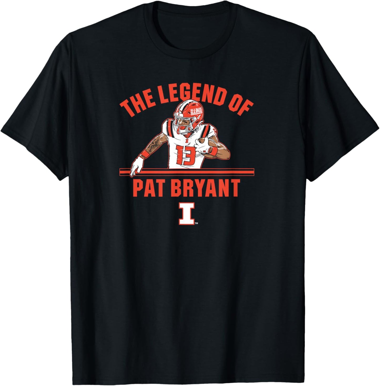 The Legend of Pat Bryant - Illinois Fighting Illini Football T-Shirt - T-Shirt | Black