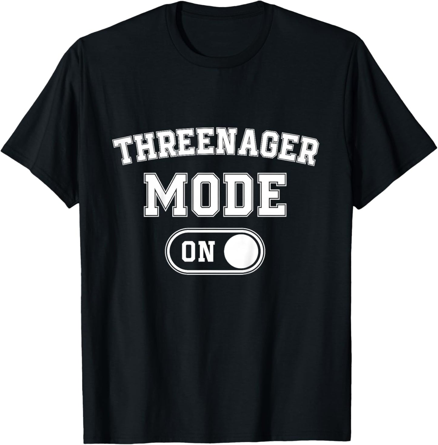 Threenager Mode On 3Rd Birthday Gifts Third Bday 3 Years Old T-Shirt - T-Shirt | Black