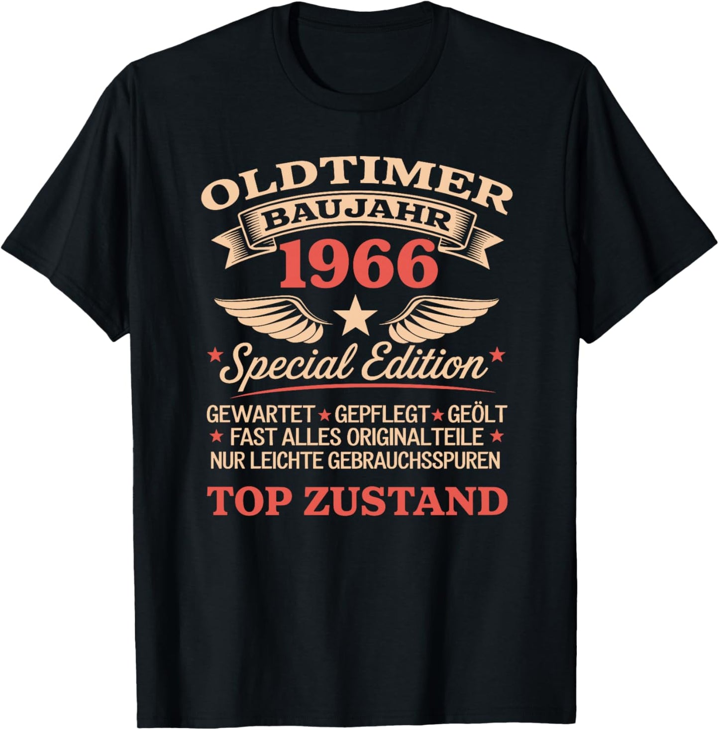 60. Geburtstag Mann Frau 60 Jahre Deko 1966 Geschenk Lustig Premium T-Shirt - T-Shirt | Black