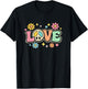 Cute Loving Message Love Floral Hippie Better World Movement T-Shirt - T-Shirt | Black
