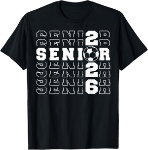 Senior 2026 Soccer Class of 2026 Seniors School Graduate T-Shirt - T-Shirt | Black