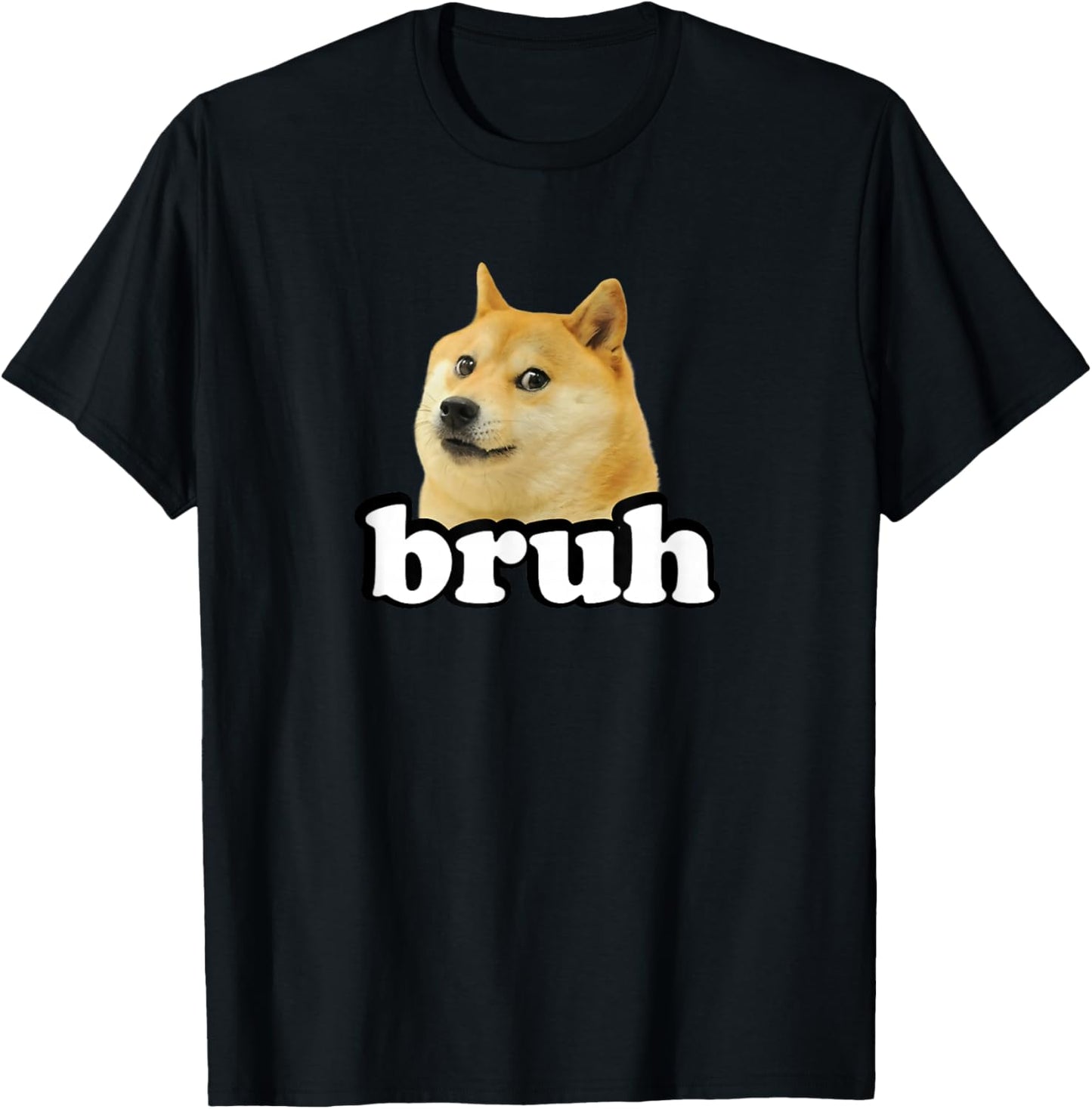 Doge Meme Lover Kids Bruh Shiba Inu T-Shirt - T-Shirt | Black
