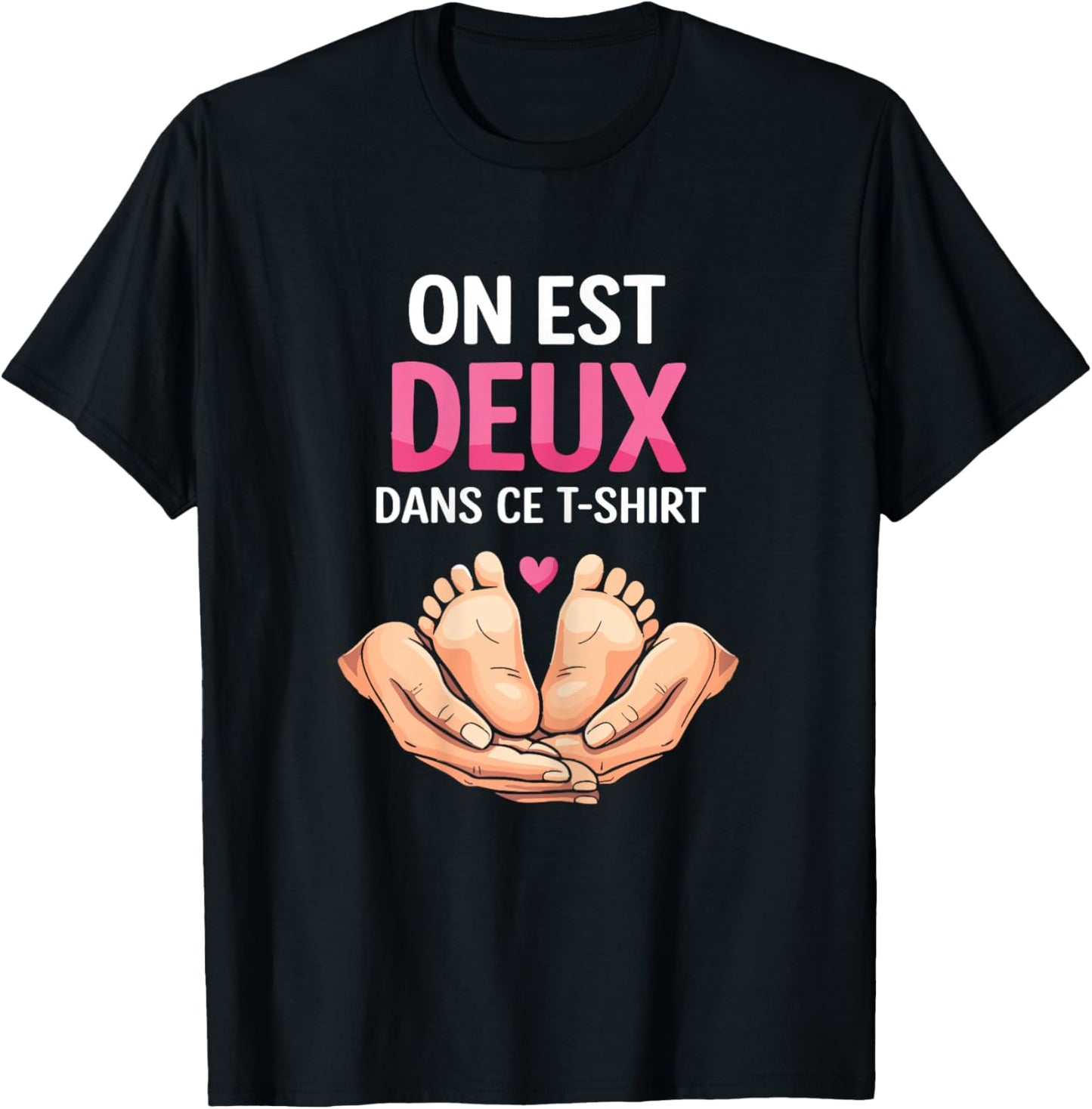Pregnancy Announcement One Is Two in This T-Shirt - T-Shirt | Black