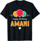 Happy Birthday saying Amani T-Shirt - T-Shirt | Black