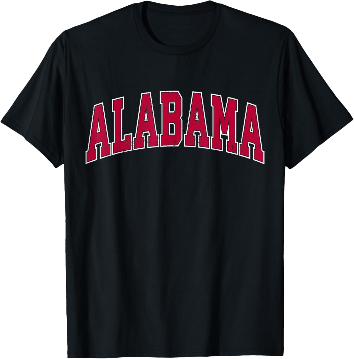 Alabama AL Vintage Sports Gifts Men Women Boy Girl T-Shirt - T-Shirt | Black