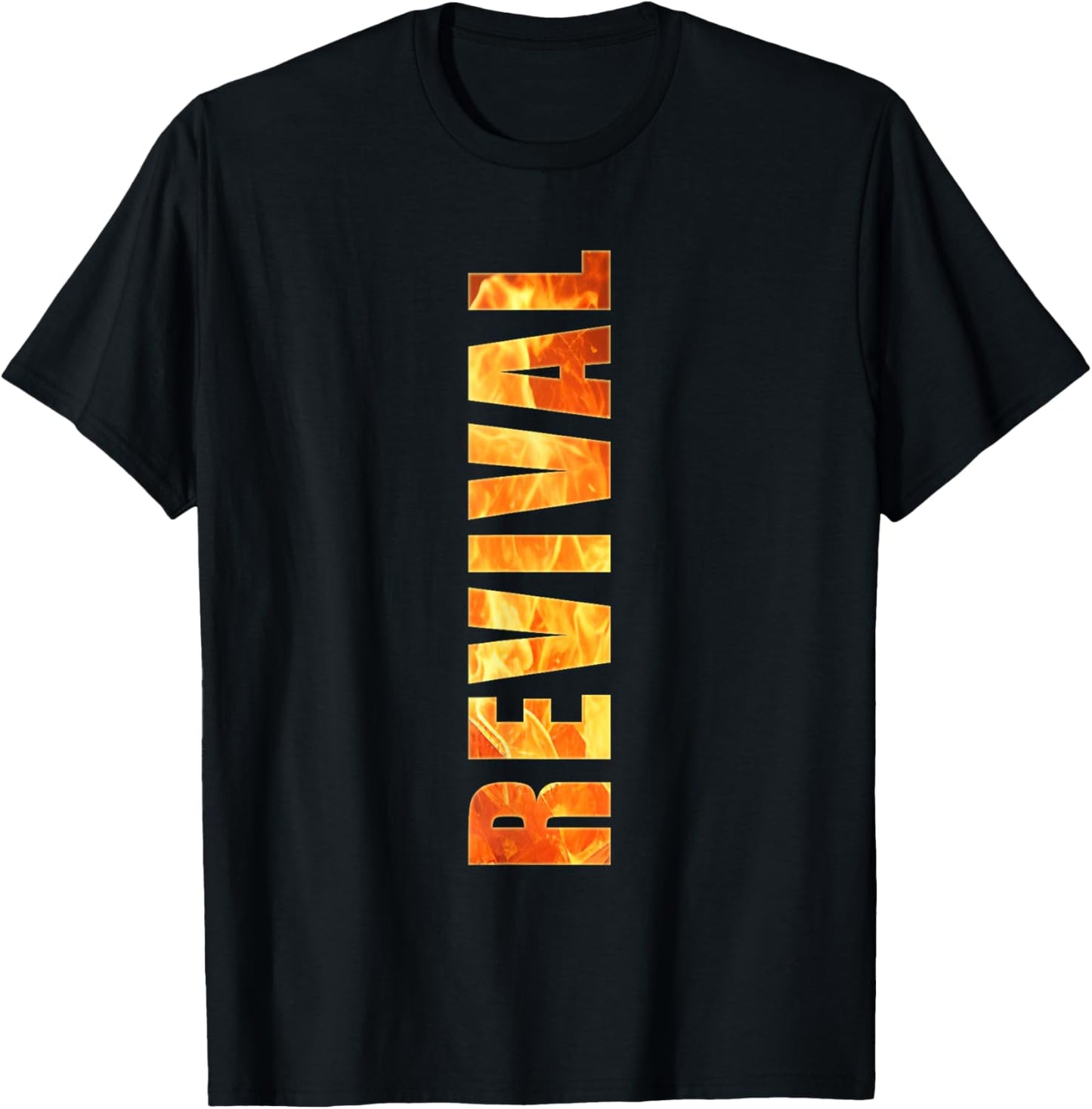 Christian Faith Revival Fire – Born-Again Church Graphic T-Shirt - T-Shirt | Black