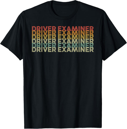 Retro 70s Driver Examiner Job Title T-Shirt - T-Shirt | Black