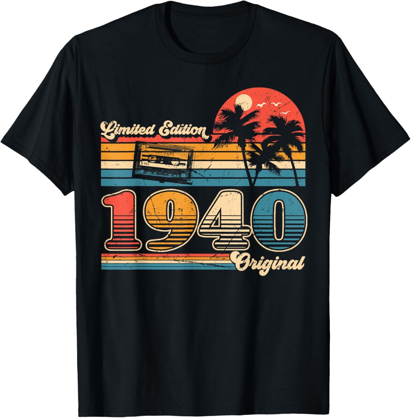 85th Birthday Retro Vintage 1940 Men Women T-Shirt - T-Shirt | Black
