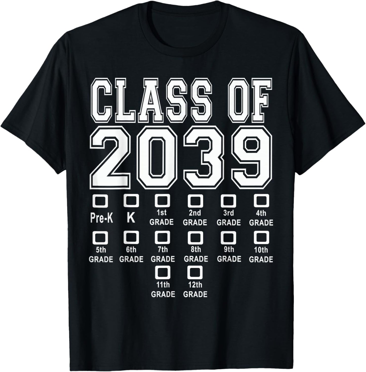 Class of 2039 Grow with me Shirt T-Shirt - T-Shirt | Black