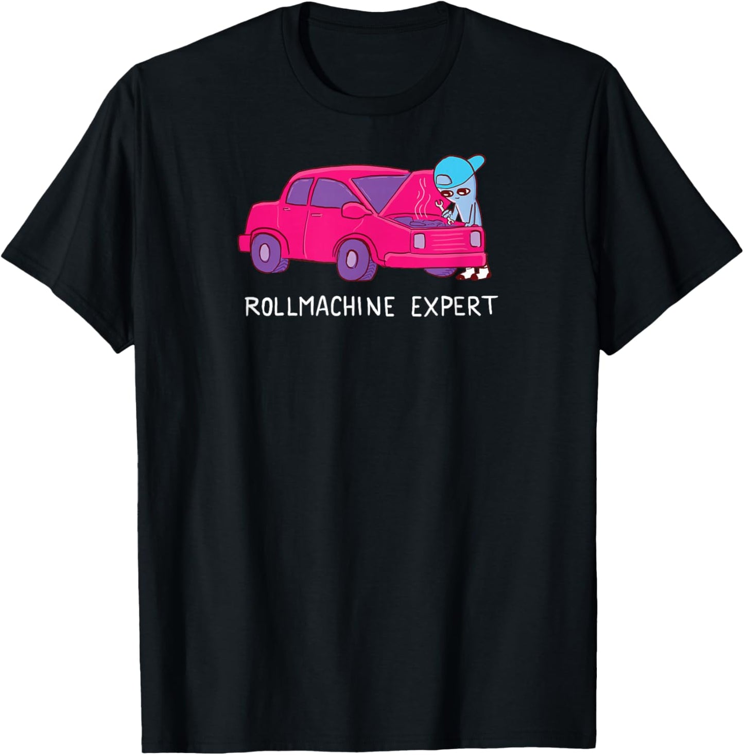 Threadless Nathan W. Pyle Rollmachine Expert Graphic T-Shirt - T-Shirt | Black