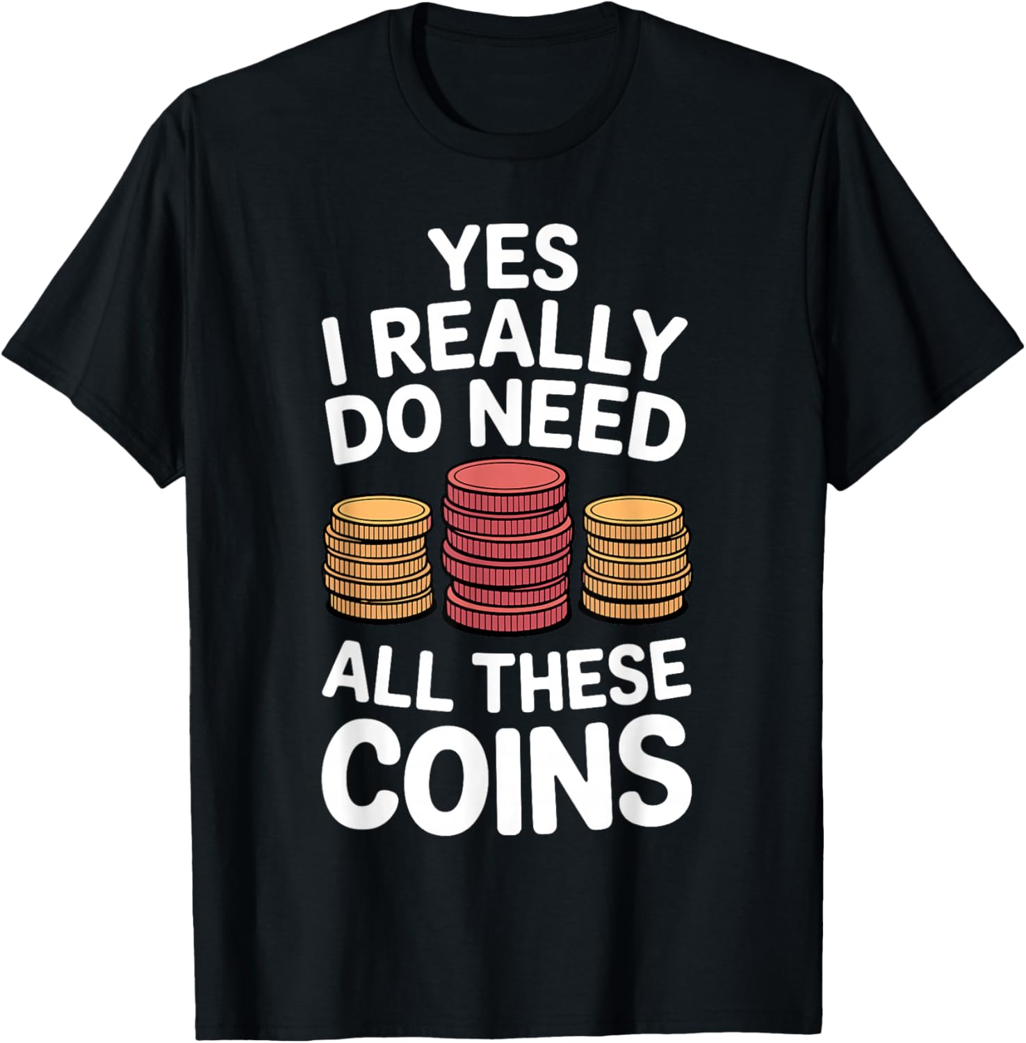 Funny Coin Collector Art Women Coin Collecting Lover T-Shirt - T-Shirt | Black