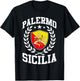 Palermo Sicilia Sicily Flag Trinacria Sicilian Pride T-Shirt - T-Shirt | Black