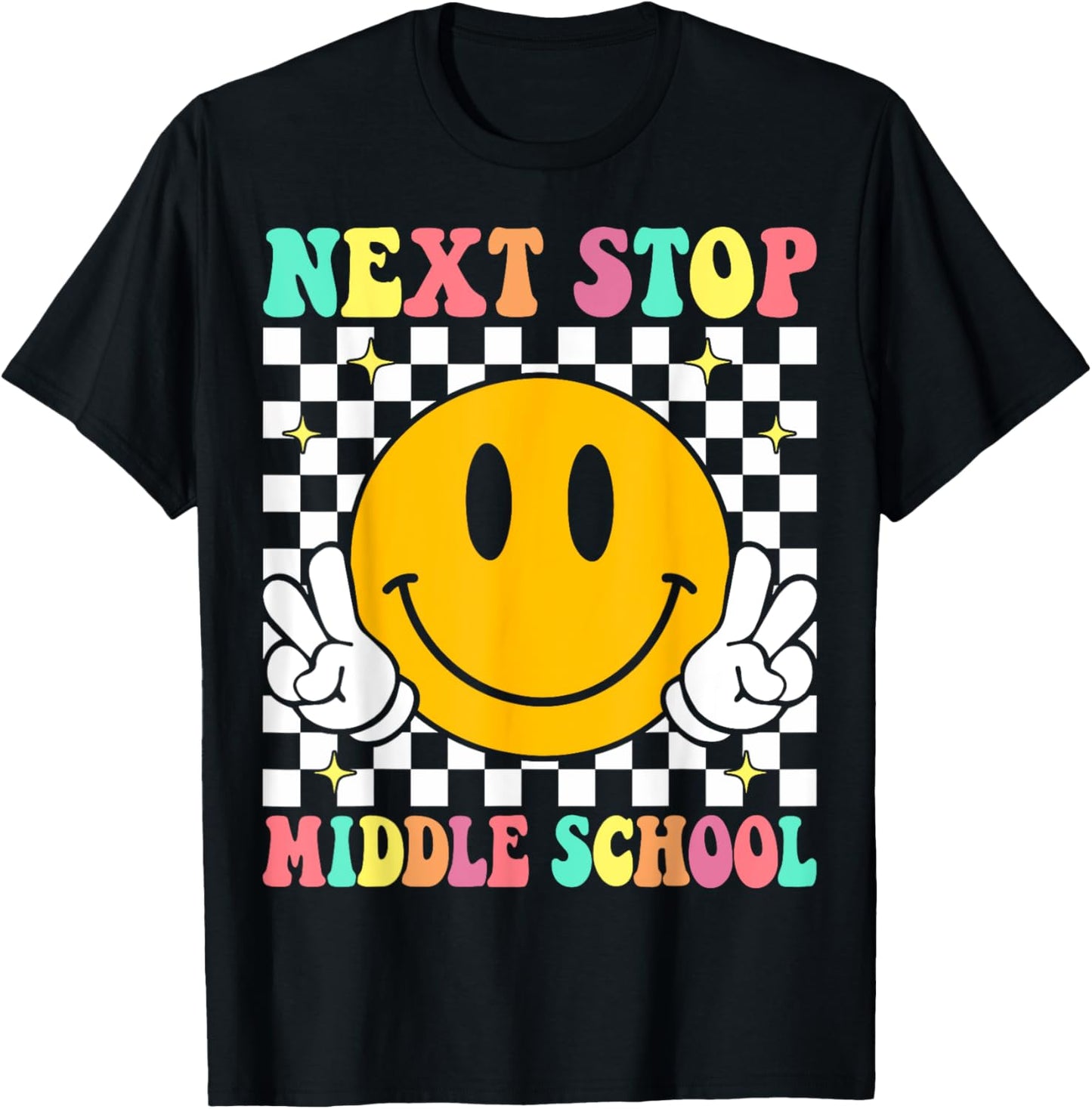 Next Stop Middle School Elementary School Graduation 2025 T-Shirt - T-Shirt | Black