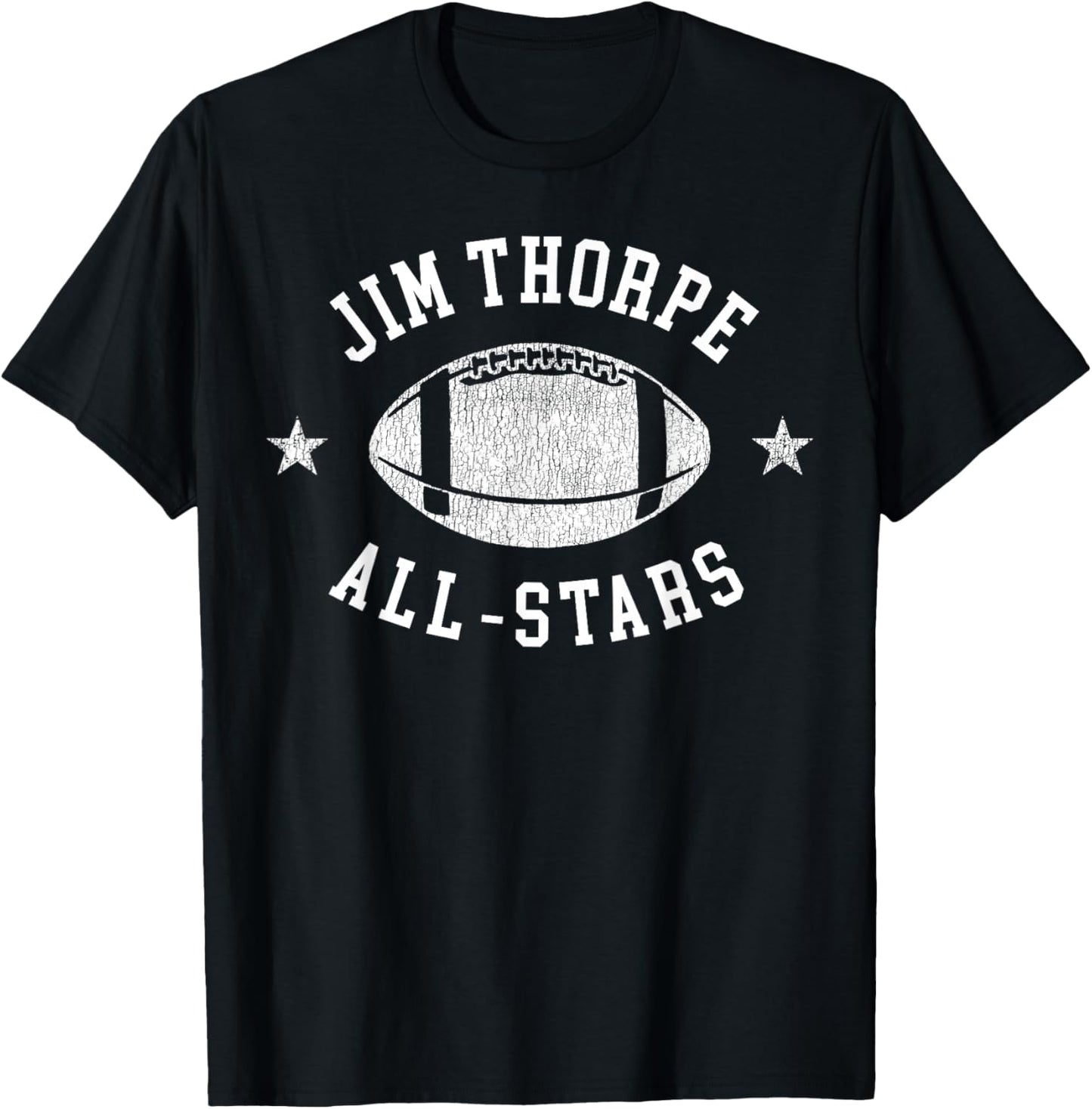 Jim Thorpe Vintage All-Stars Football Retro 80s T-Shirt - T-Shirt | Black