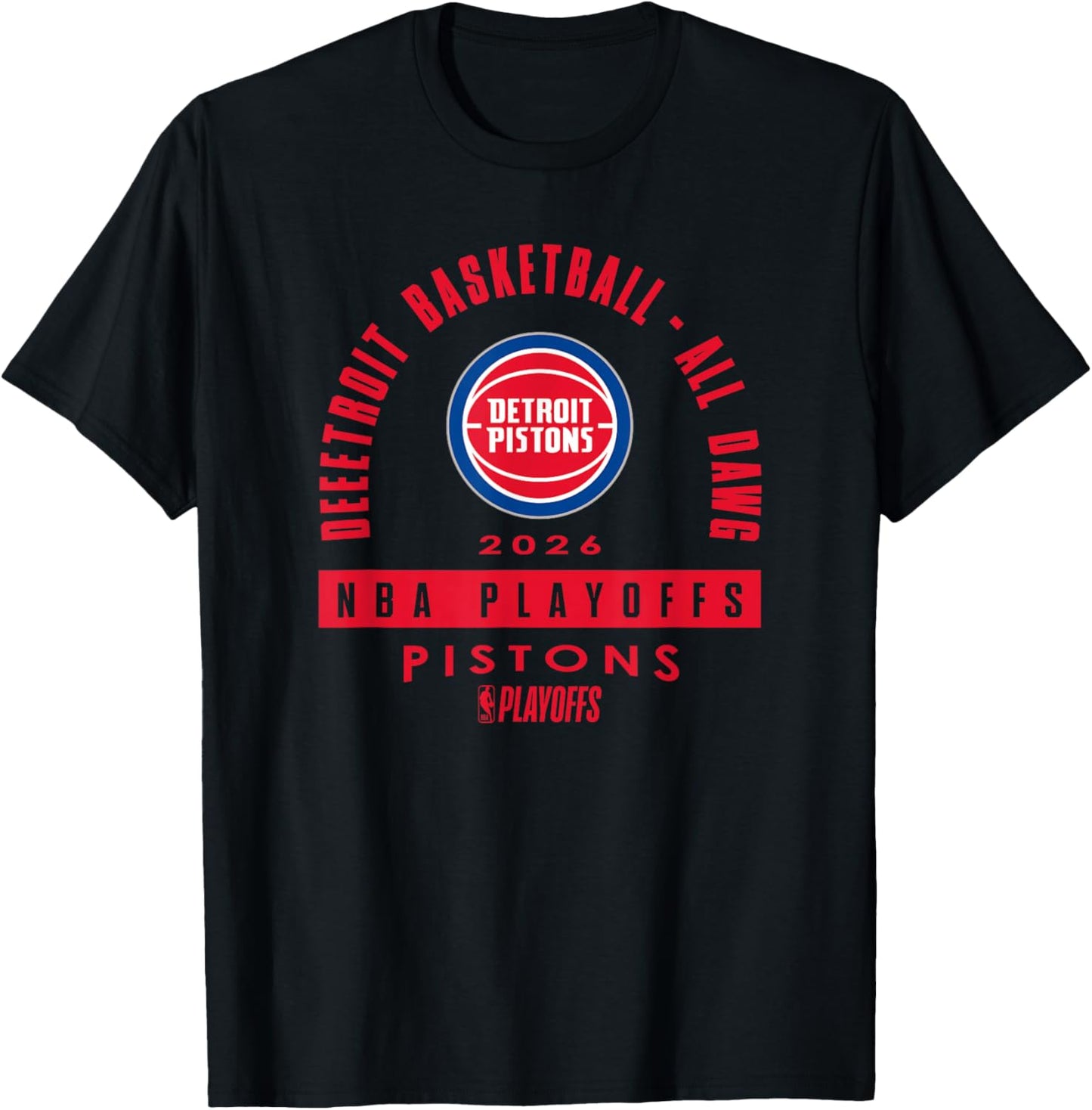 NBA 2026 Playoffs Mantra Pistons Over The Rainbow T-Shirt - T-Shirt | Black