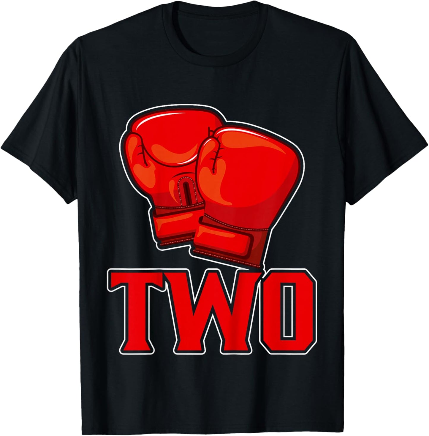 Kids Boxing 2nd Birthday Two Years Old Birthday Party Kids T-Shirt - T-Shirt | Black