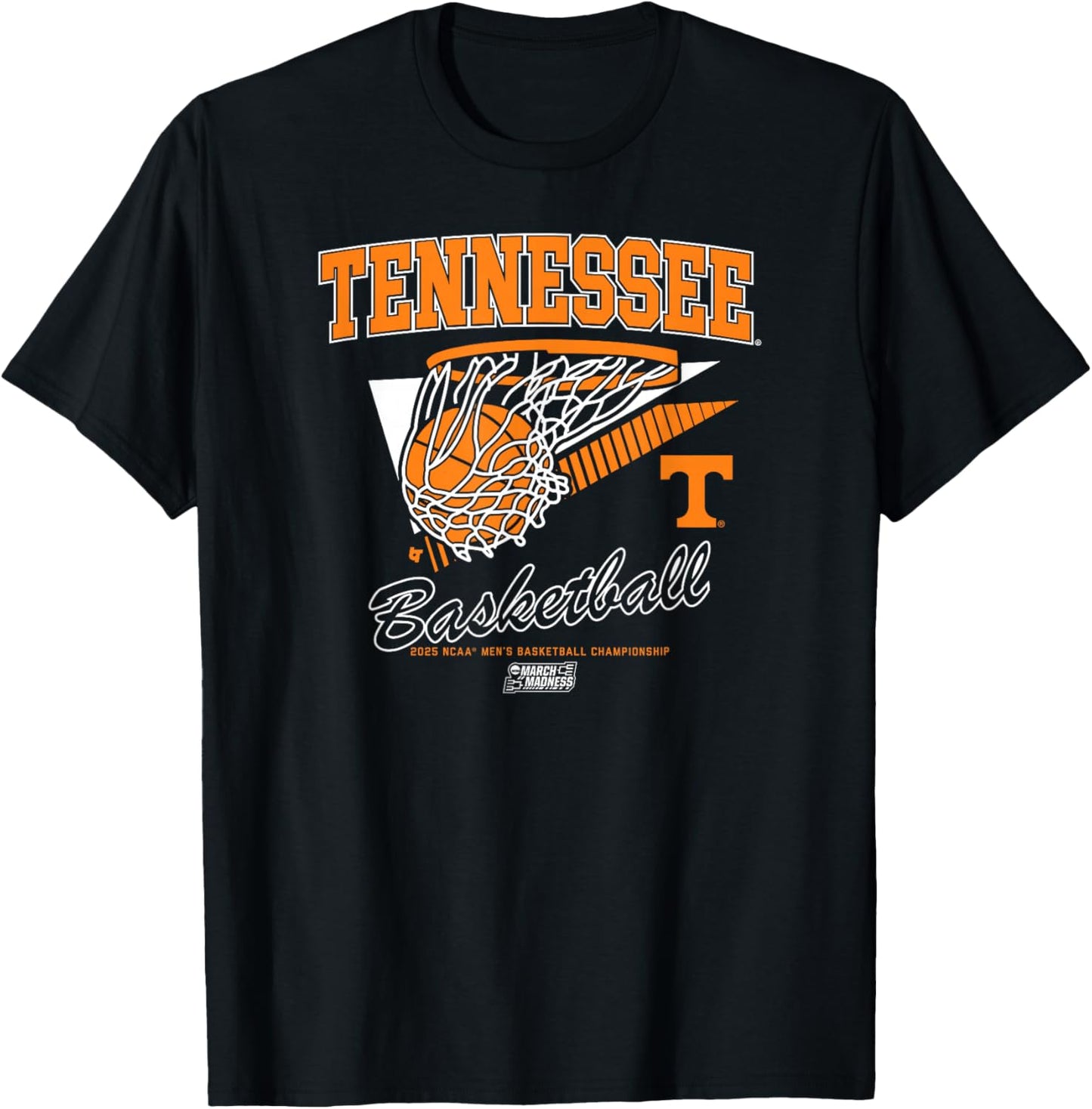 Tennessee Volunteers Basketball: 2025 March Madness NCAA T-Shirt - T-Shirt | Black