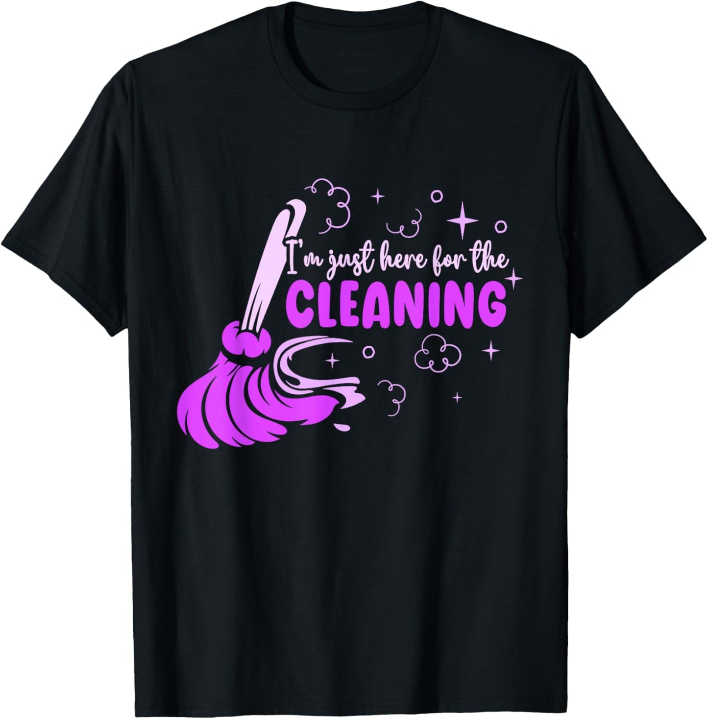 Housekeeping Manager Housekeeper Gift , Women's Adults, Black, Small, Short Sleeve, , , Letter Print, Household, Modern, Casual, All Seasons, Vacuum Cleaner Theme T-Shirt - T-Shirt | Black