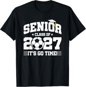 Class of 2027 Senior Year Soccer Team Player Senior 2027 T-Shirt - T-Shirt | Black