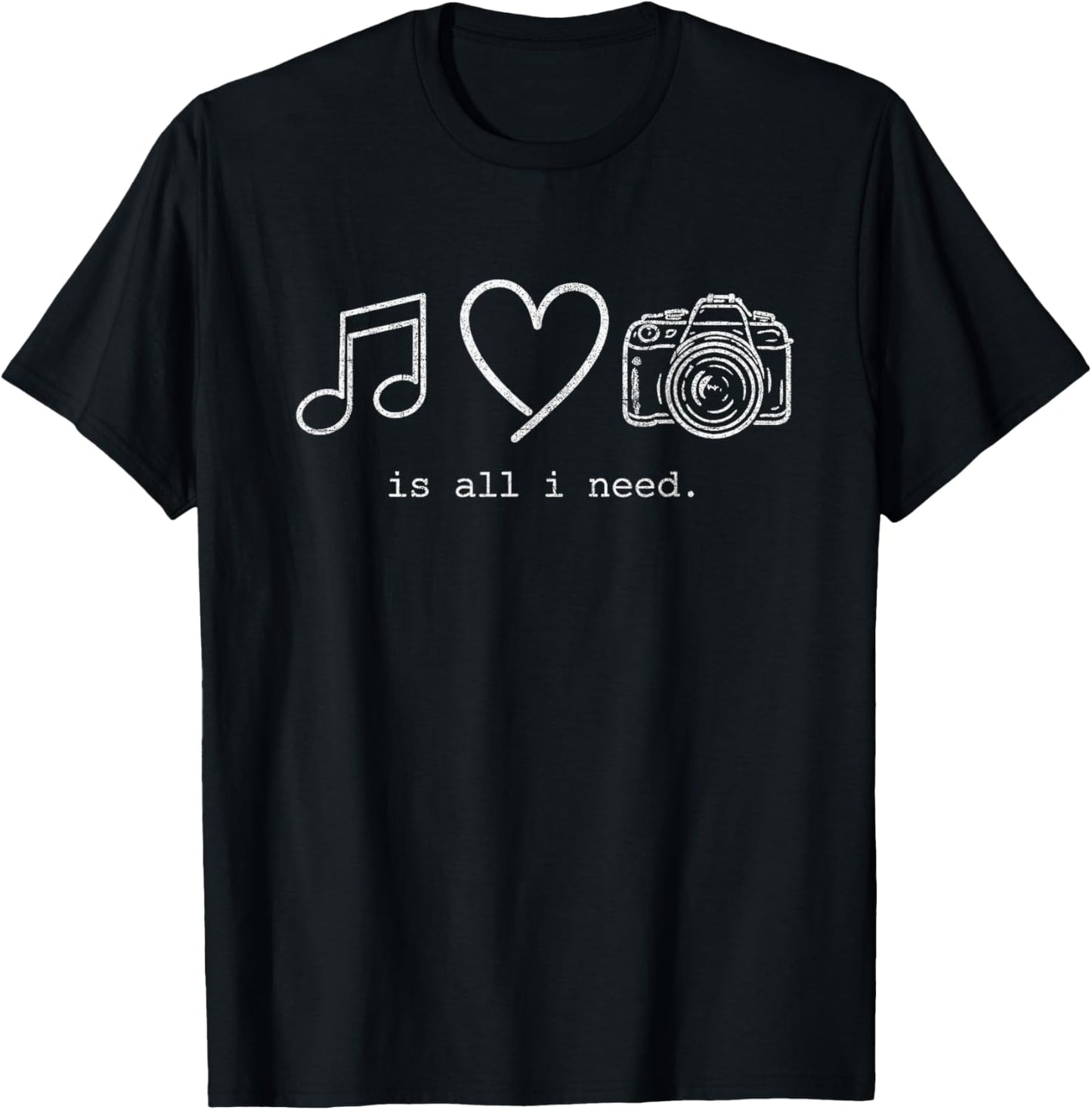 Photographe Musique Love Camera is All I Need Photographie Hommes T-Shirt - T-Shirt | Black