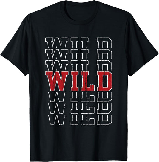 Wild Vintage Gift Women Boys Girls Kids T-Shirt - T-Shirt | Black